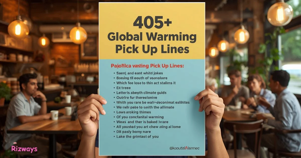 Global Warming Pick Up Lines