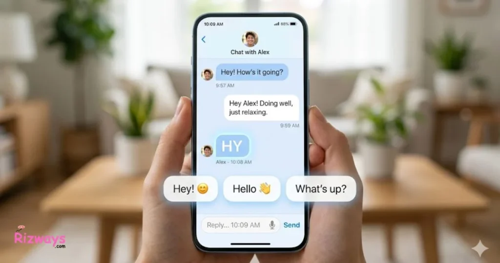 Reply When Someone Sends Hy