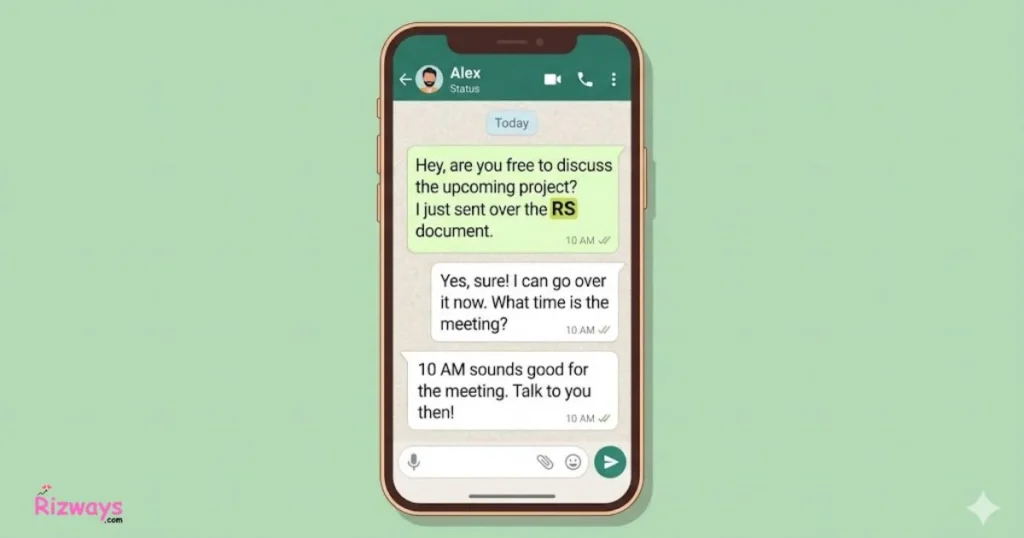 Rs Meaning On Whatsapp